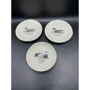 Vintage Set of 3 American Bird Decoys for New Jersey Ducks Unlimited Coasters